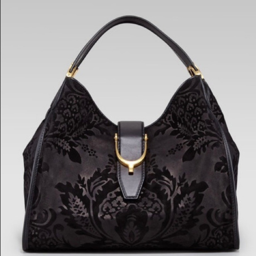 💎Gucci large black suede hobo 💎